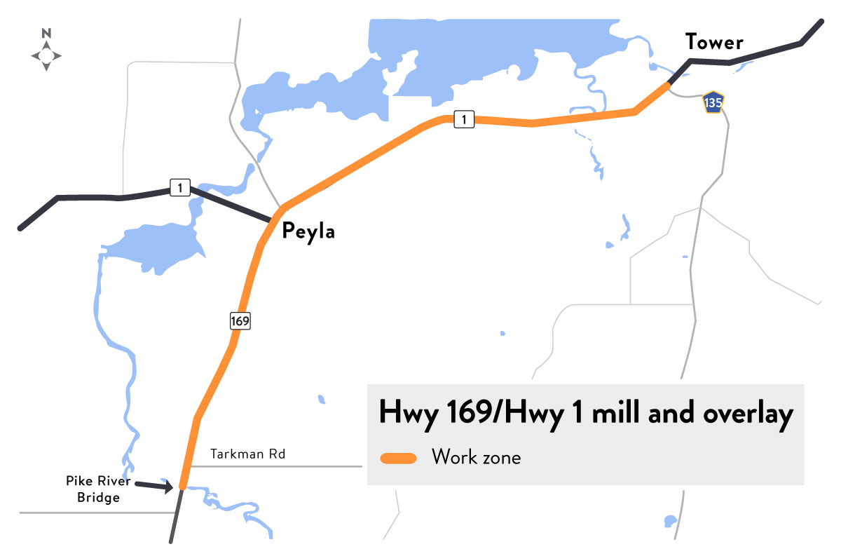 A rendering of the Hwy 1 and Hwy 169 project through Peyla.