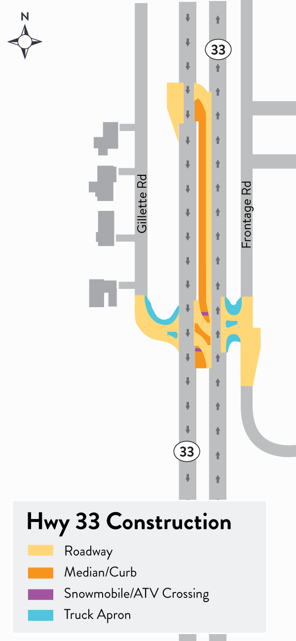 A rendering of the Hwy 33 RCUT project.