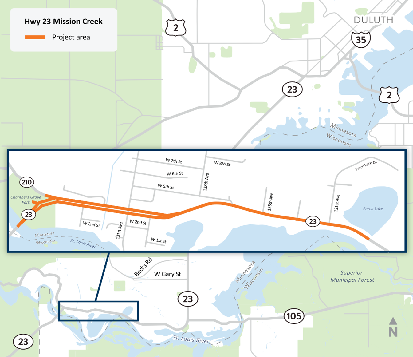 Hwy 23 project map