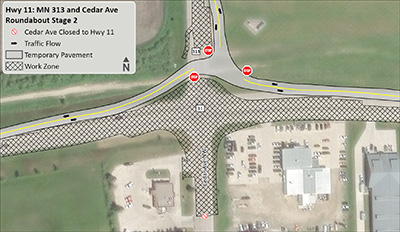 Roundabout at Highway 313