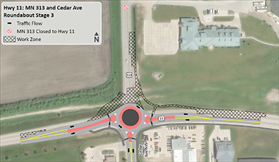 Roundabout at Highway 313