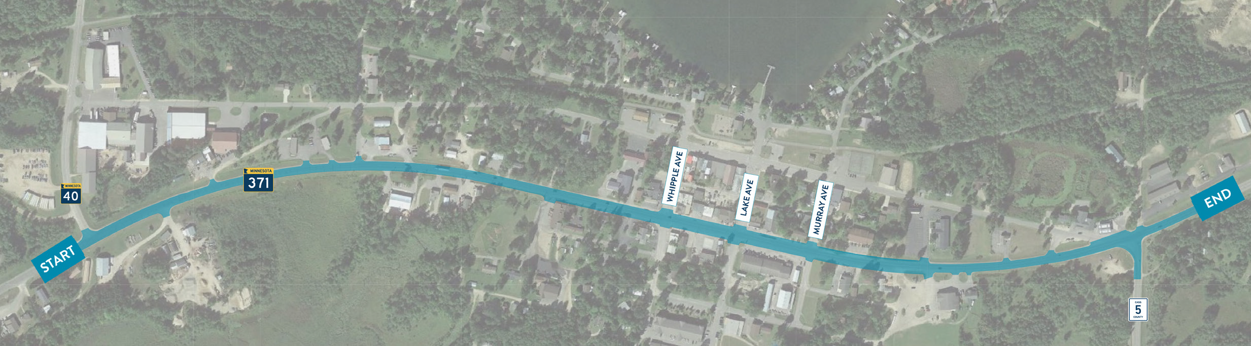Click to enlarge Map of corridor study project limits