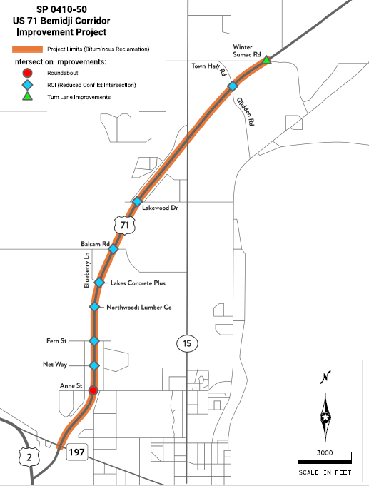 Hwy 71 in Bemidji