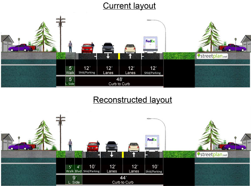 Click to enlarge Layout for Atlantic Ave to Two Rivers Bridge on Highway 175