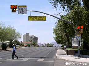Photo of a Hawk Pedestian Crosswalk System by Michael Cynecki