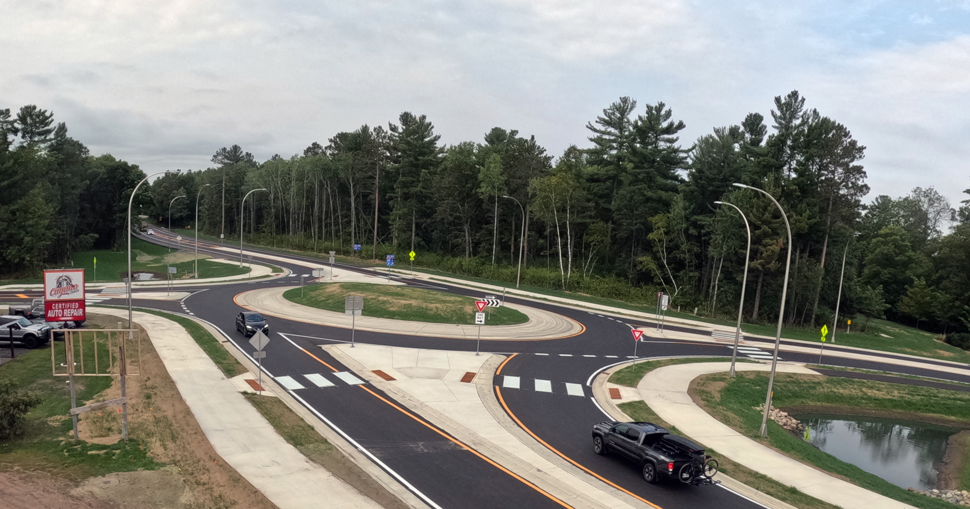 Picture of Hwy 6/210 roundabout open to travelers