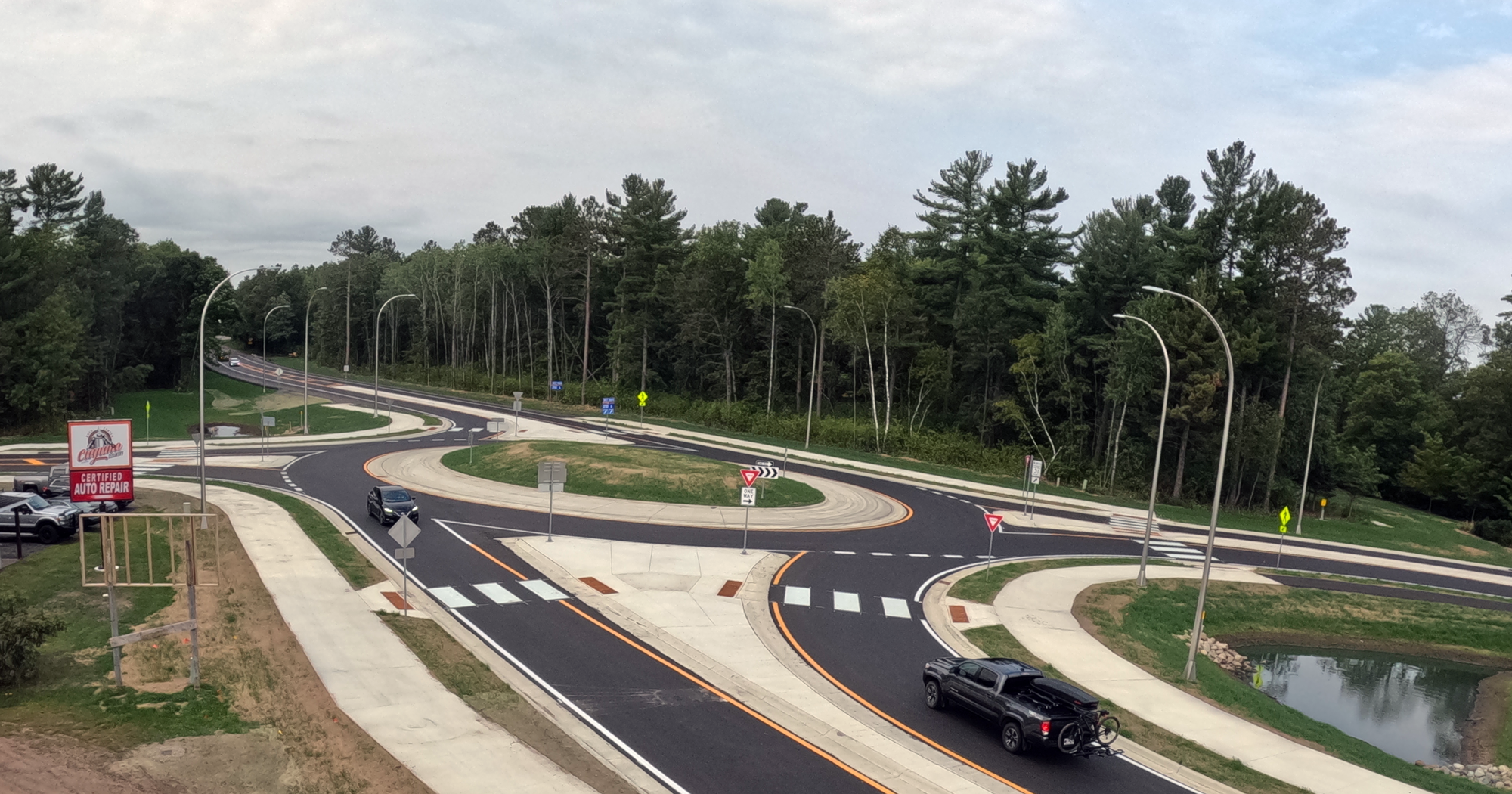 Picture of Hwy 6/210 roundabout open to travelers Picture of Hwy 6/210 roundabout open to travelers