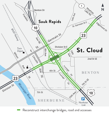Reconstruct Hwy 10 and Hwy 23 in St. Cloud Reconstruct Hwy 10 and Hwy 23 in St. Cloud