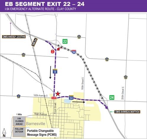I-494 emergency alternate route