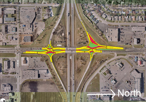 Diverging Diamond option