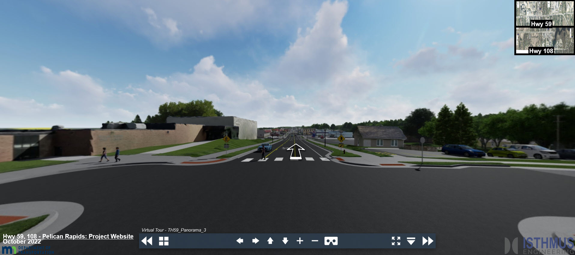 Hwy 59/108 Complete Streets Project Pelican Rapids 360 degree project tour.