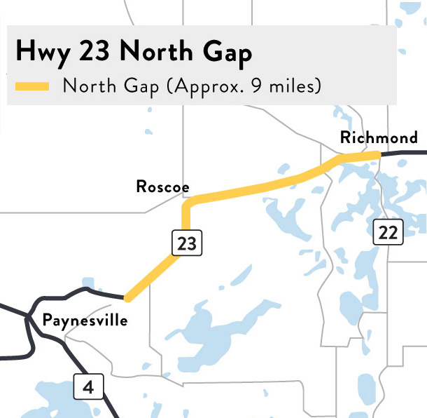 Map of 4 expansion of Hwy 23