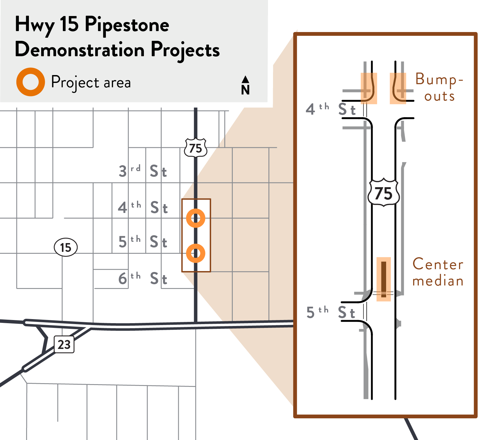Map of demonstration project area