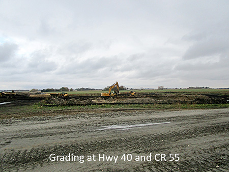 Grading at Highway 40 and County Road 55