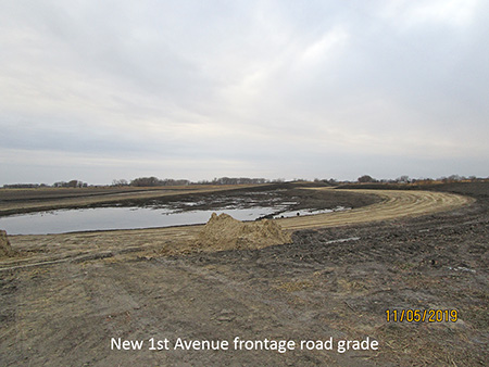 New First Avenue frontage road grade