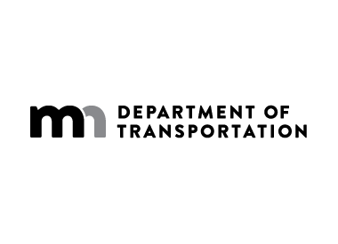 MnDOT horizontal logo in grayscale