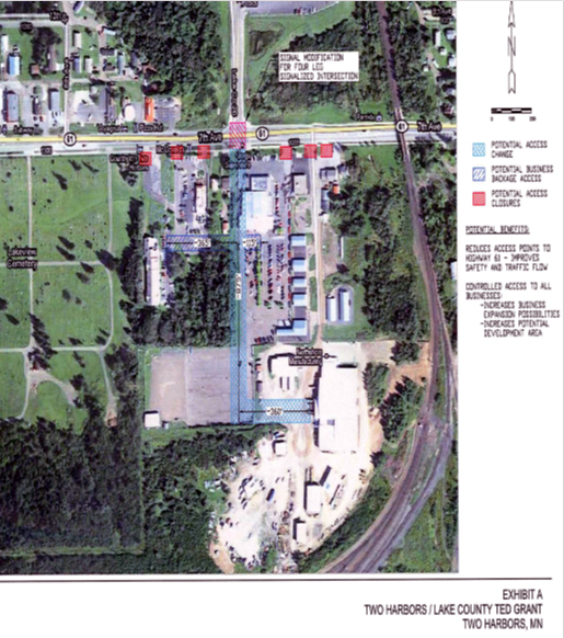 two harbors aerial map