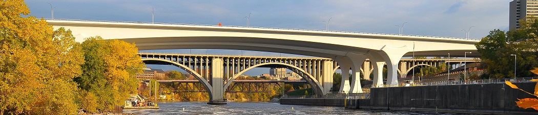 I-35W St. Anthony Falls Bridge in the fall