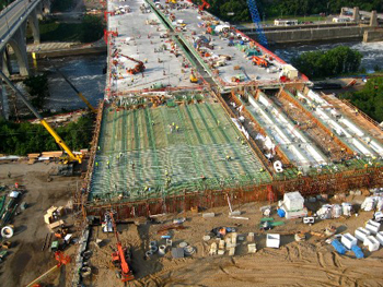Span 4 between Abutment 5 and Second Street southeast in 2008