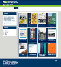 Image of MnDOT Digital Library homepage