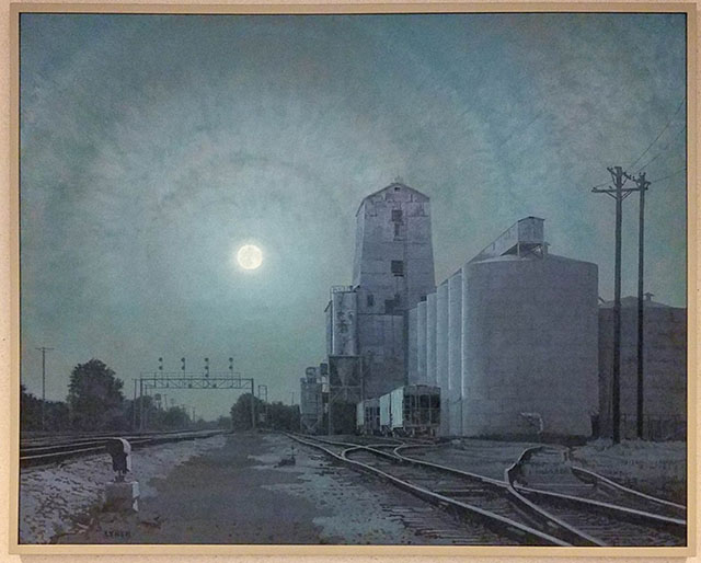 Photo of Pioner Steel Elevator and Moonlight by Mike Lynch.