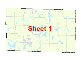 Becker County image map with link to county map
