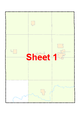 Dodge County image map with link to county map