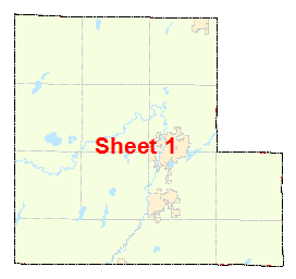 Isanti County image map with link to county map