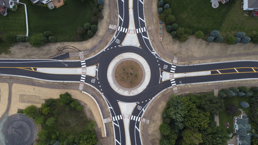 Example single lane roundabout