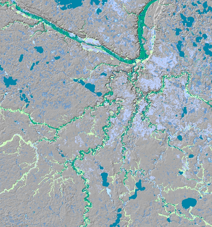 Map of historic surface hydrography