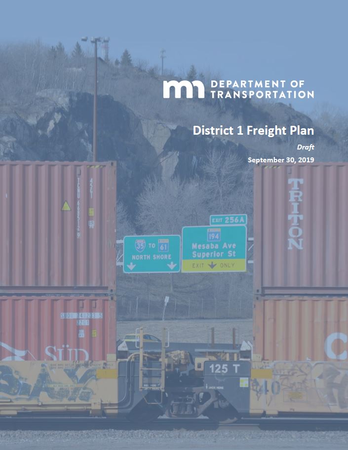 District 1 Freight plan cover page