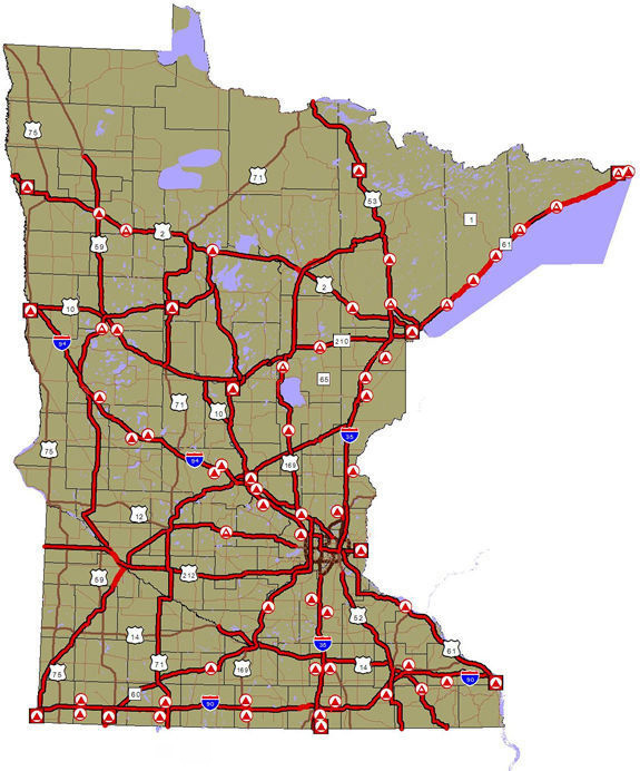 image of minnesota state rest area locations