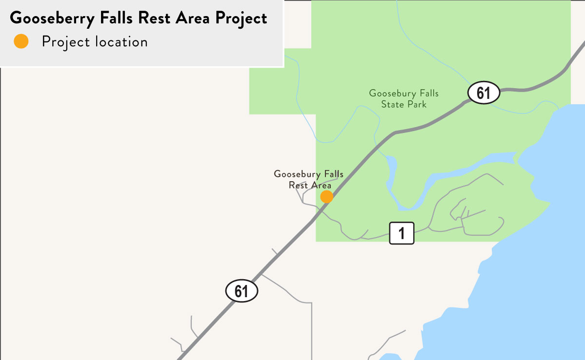 Gooseberry Falls Concourse Rehabilitation project area map