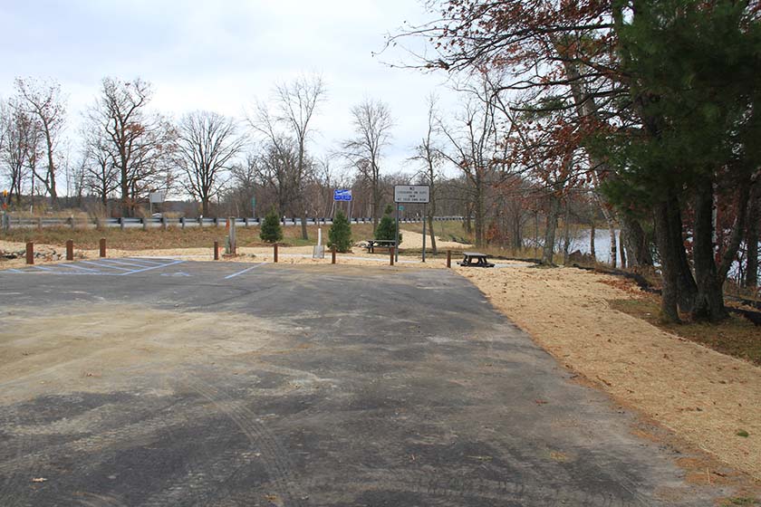 S view of parking lot post-rehabilitation. 
