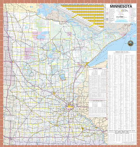2020-2021 Minnesota State Highway Map