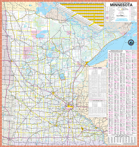 2020-2021 Minnesota State Highway Map