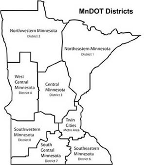 A map of District Offices