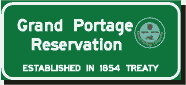 Grand Portage Reservation Boundary sign example