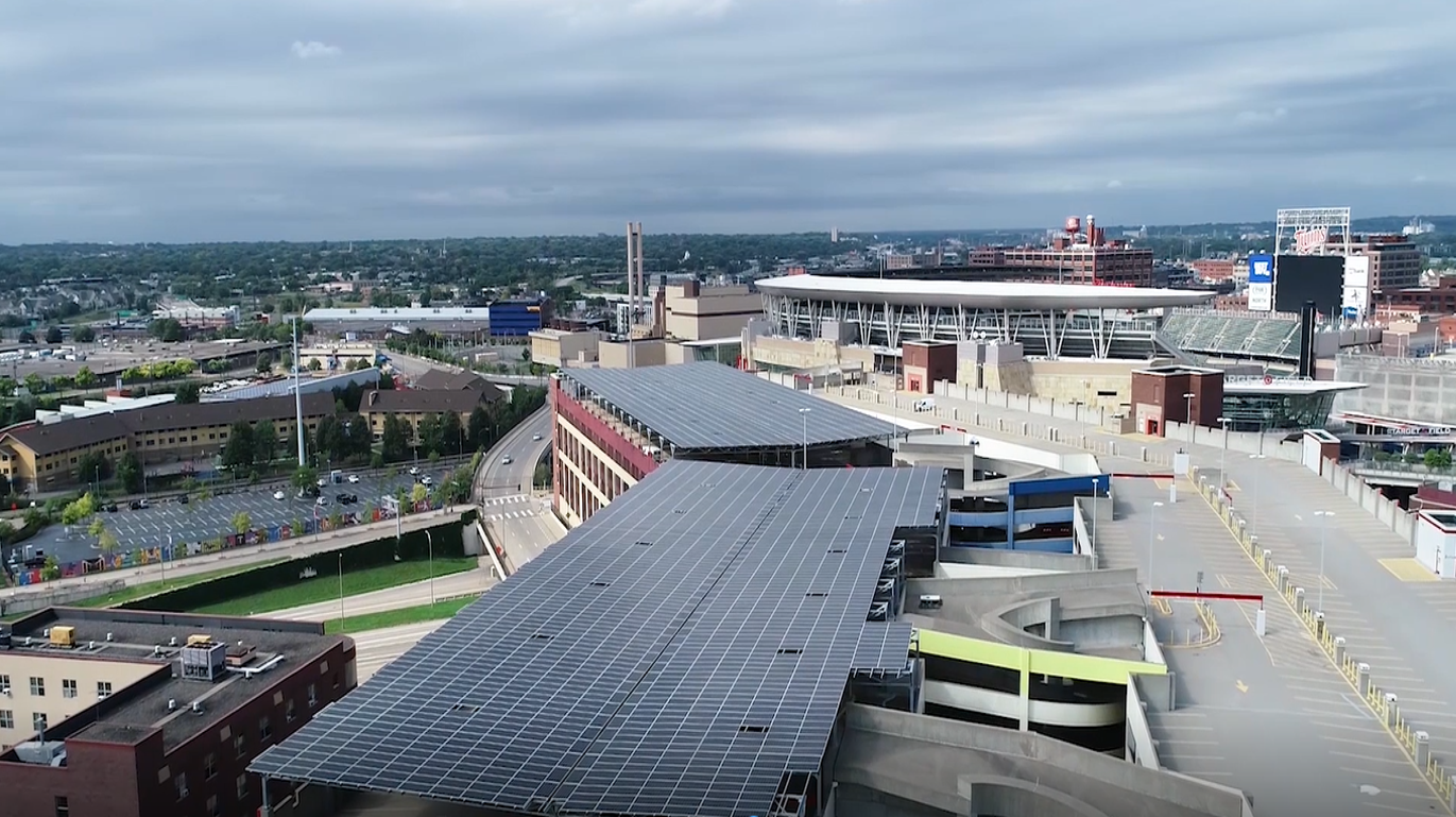 Solar panels on the top of Ramp A