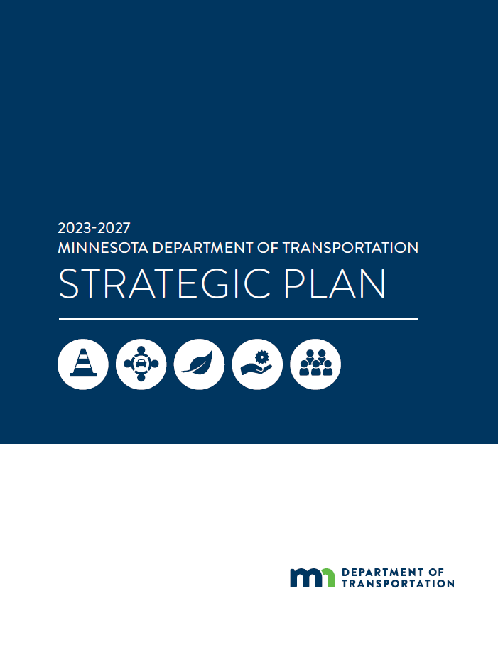 Cover of the 2023-2027 Minnesota Department of Transportation Strategic Plan