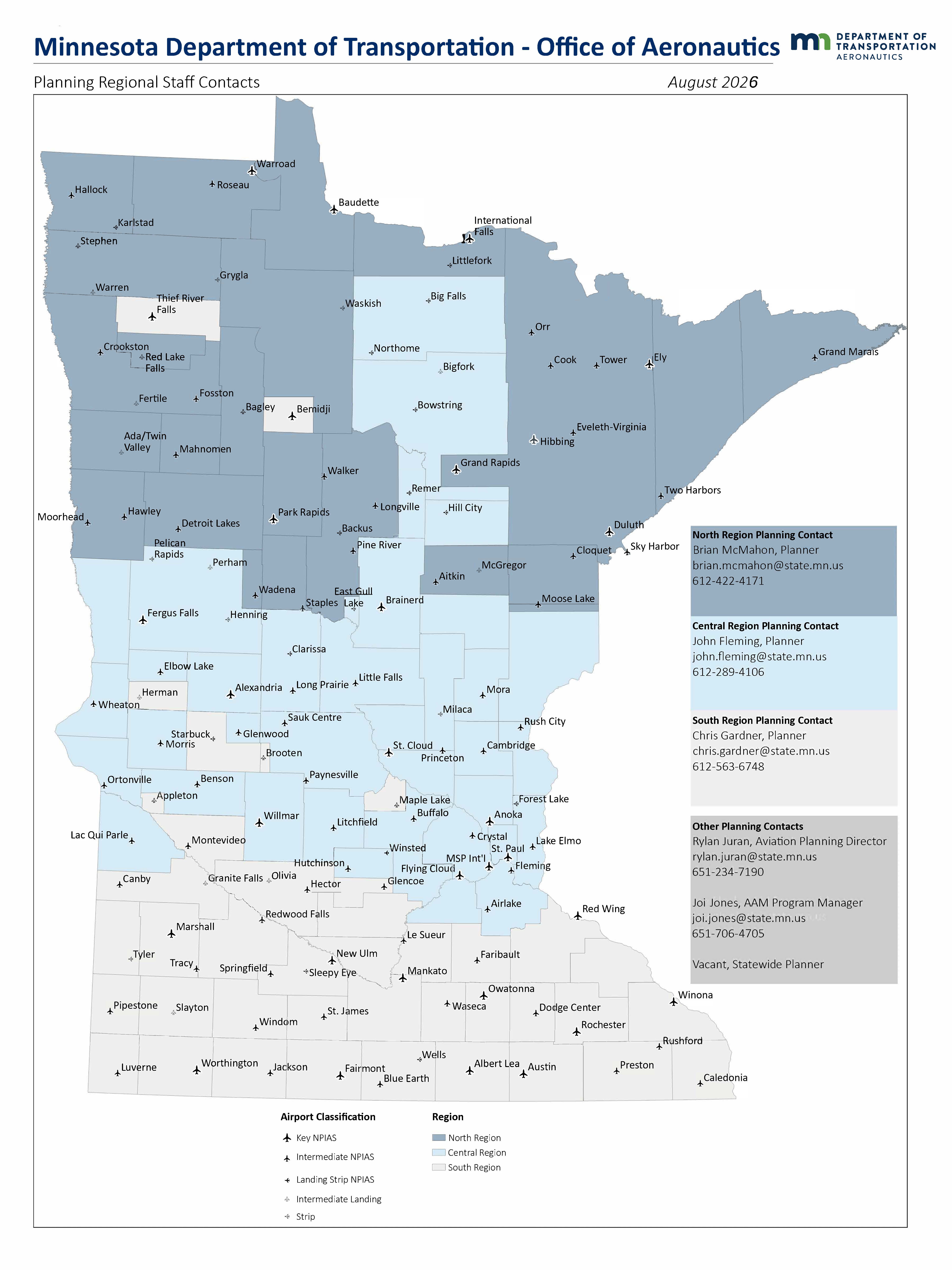Map of Planning and Zoning Regions