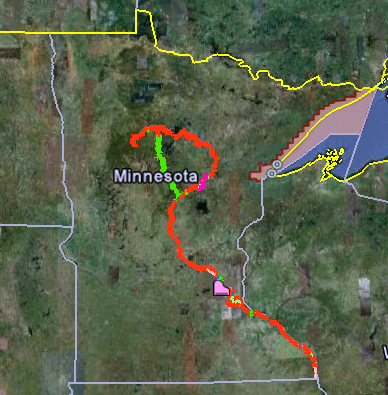 Mississippi River Trail on Google Earth