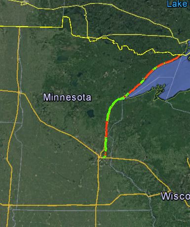 North Star Route Google Earth image