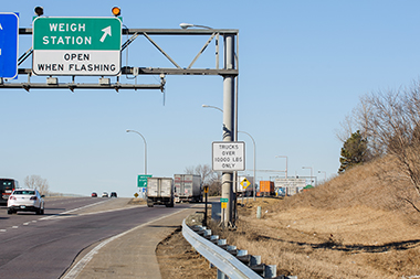 Weigh Station Open Sign
