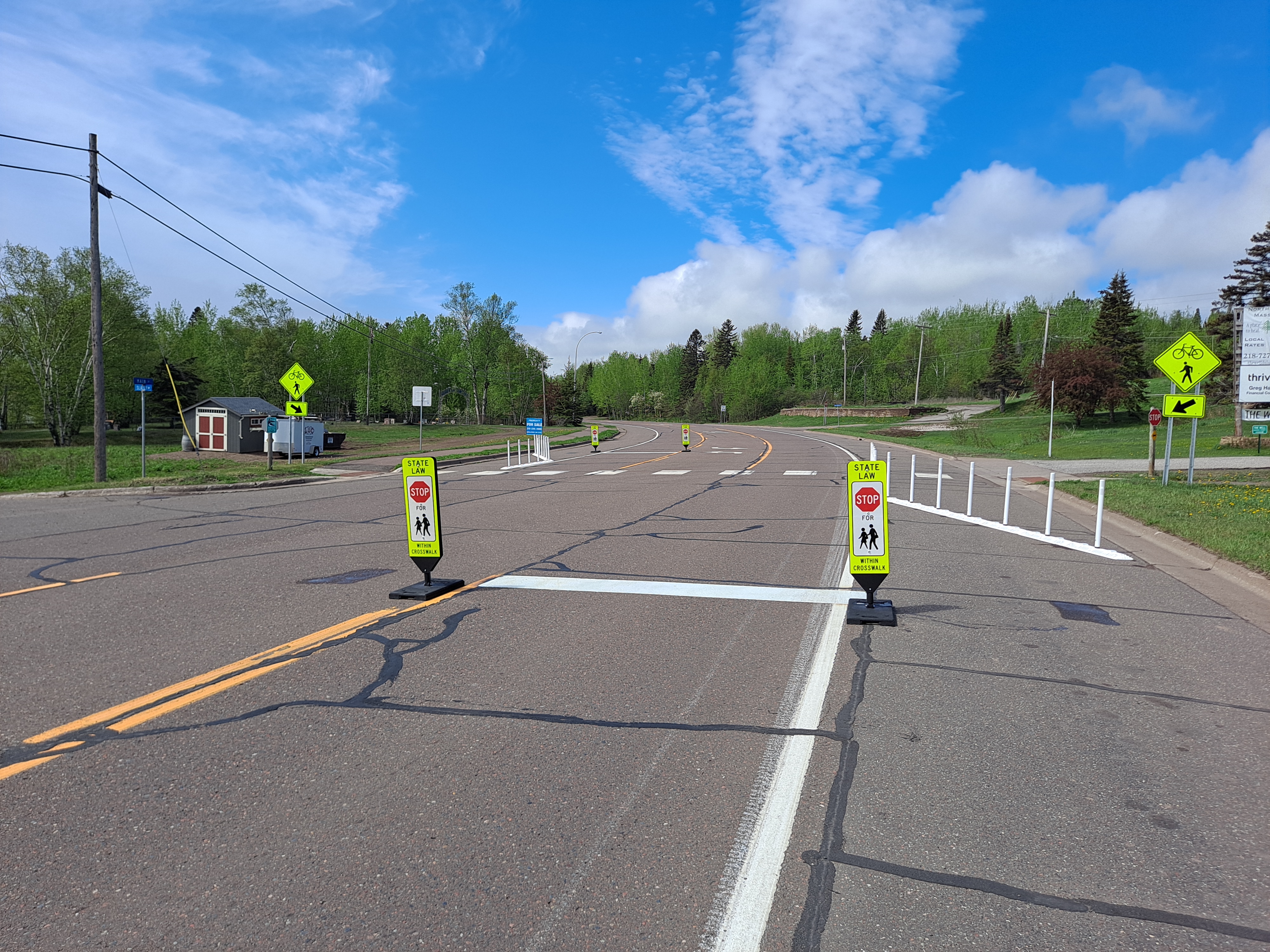 Photo of the Gitchi Gami Trail crossing in Beaver Bay.