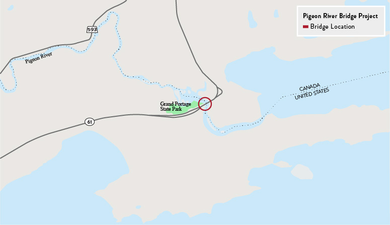 A rendering of the Pigeon River bridge project at the U.S. and Canadian border.
