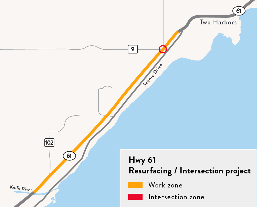 A rendering of the Hwy 61 Two Harbors project.