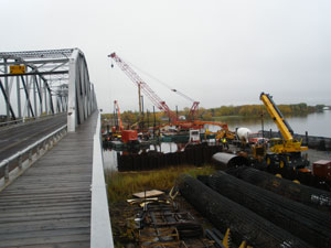 Bridge construction area view 3