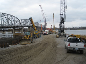 Bridge construction area