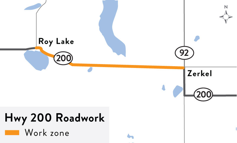 Highway 220 Roy Lake to Zerkel project map
